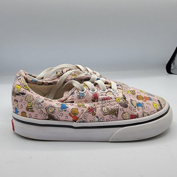 Vans Baby 721356 Pink Canvas Peanuts Gang Lace Up - Picture 6 of 11
